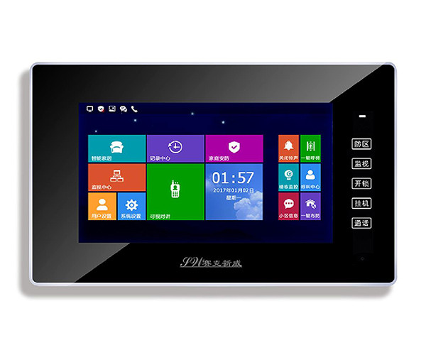 【數字可視對講系統】樓宇對講十大品牌-賽克新威數字可視對講室內機SW72S77PT黑